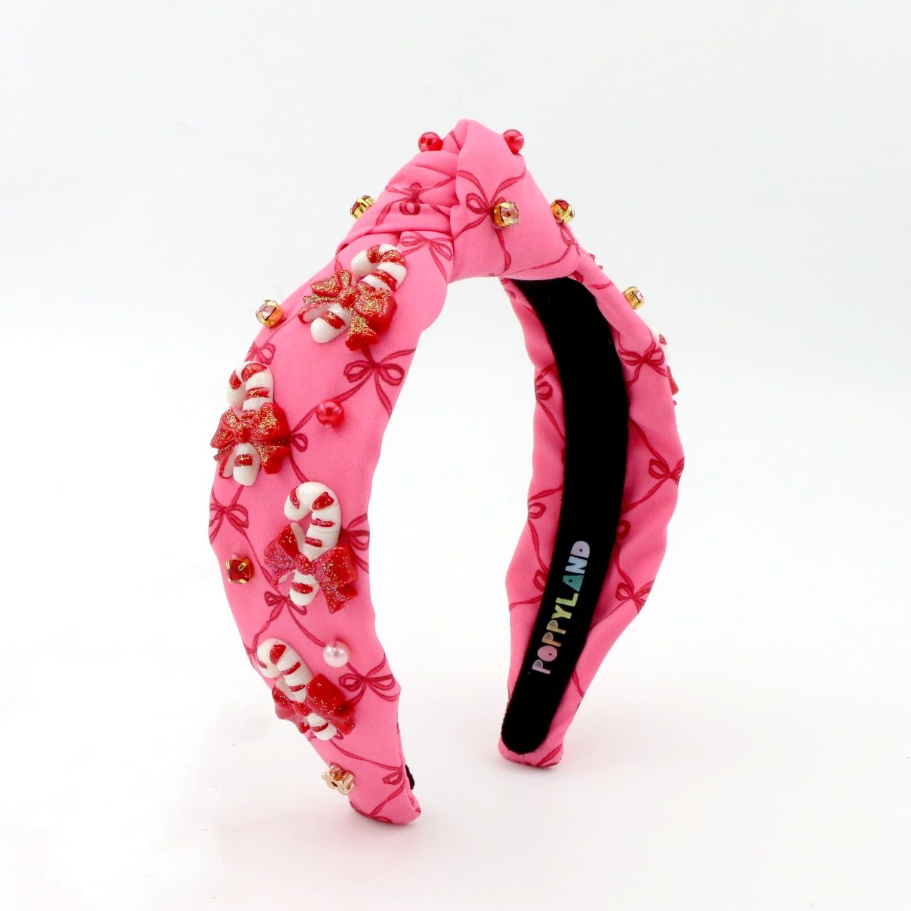 Poppyland Candy Canes on Bows Headband