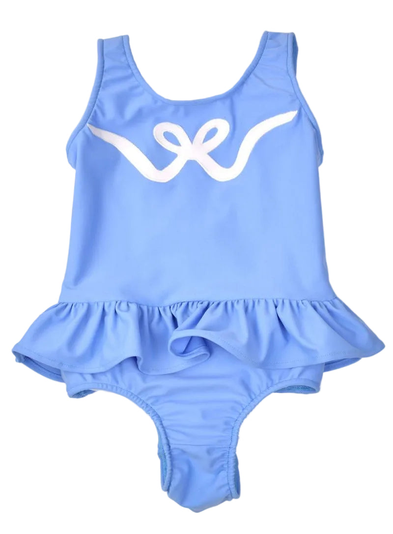 Funtasia Too Bow Applique Ruffle Swimsuit