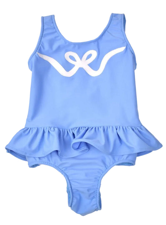 Funtasia Too Bow Applique Ruffle Swimsuit