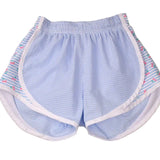  Funtasia Too Athletic Shorts - Blue Check With Cherry Sides