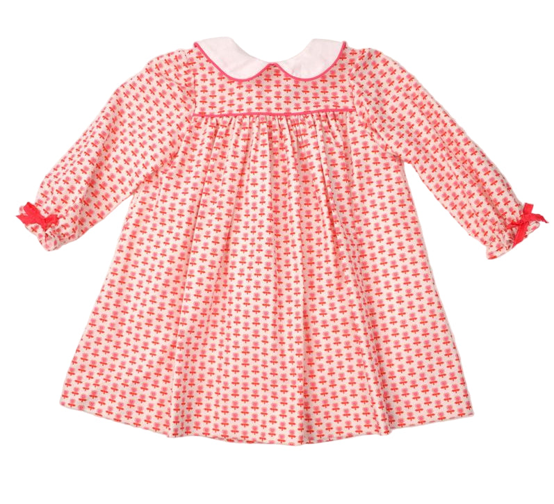 Heart Print Long Sleeve Float Dress