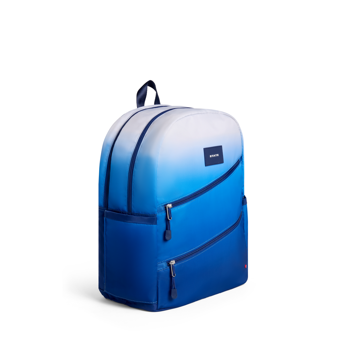 State Kane Double Pocket Large Backpack- Blue Gradient Diagonal