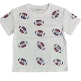 Tweenstyle by Stoopher Sequin Football Short Sleeve Tee 