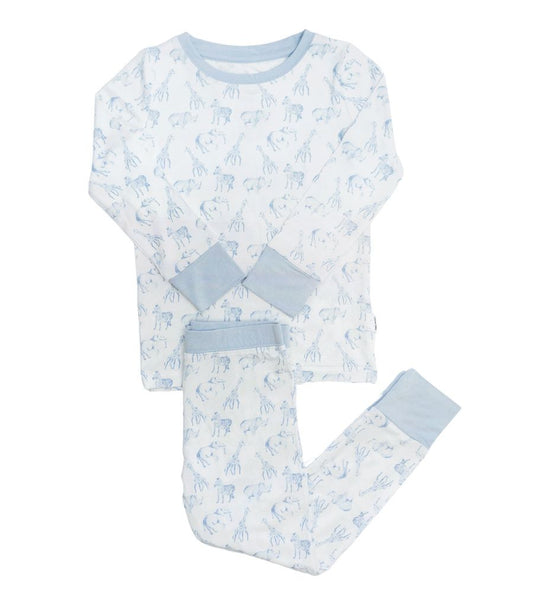 The Uptown Baby Blue Safari Pajama Set