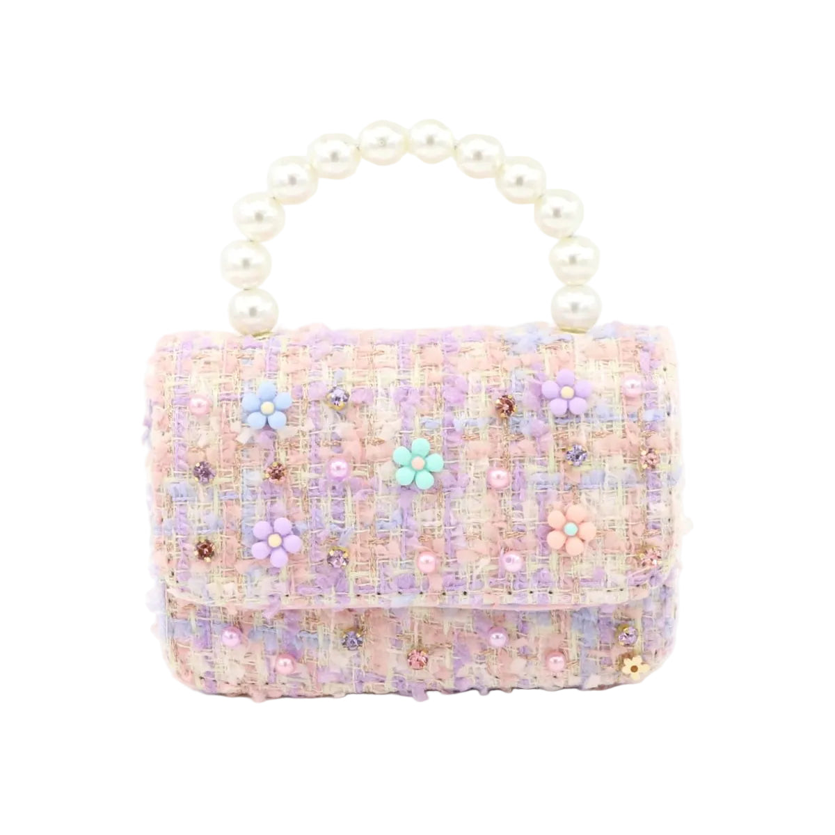 Poppyland Multi Flower Tweed Purse