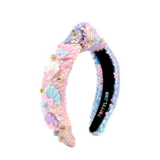 Poppyland Seashell Sparkles Knot Headband