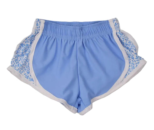  Funtasia Too Athletic Shorts - Blue With Floral Sides