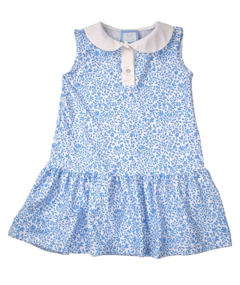 Funtasia Too Blue Floral Polo Dress