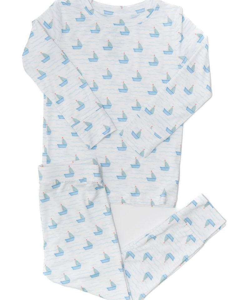 The Uptown Baby Sail Boats Pajama Set