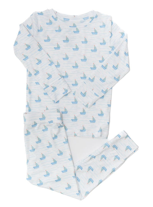 The Uptown Baby Sail Boats Pajama Set