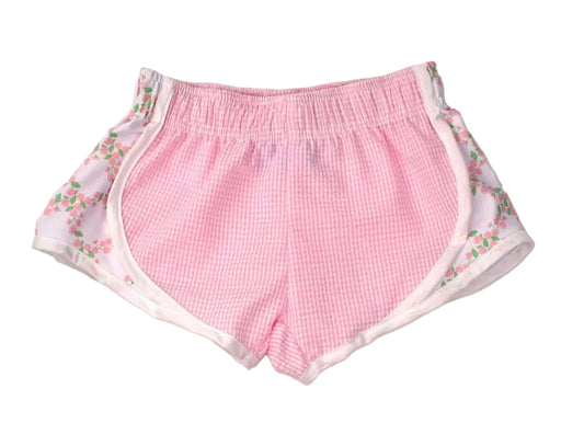  Funtasia Too Athletic Shorts - Pink Check With Trellis Sides