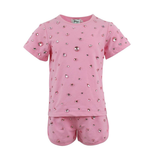 Lola and the Boys Pinky Gems Short Set