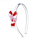 Lilies & Roses Candy Cane Bow Headband