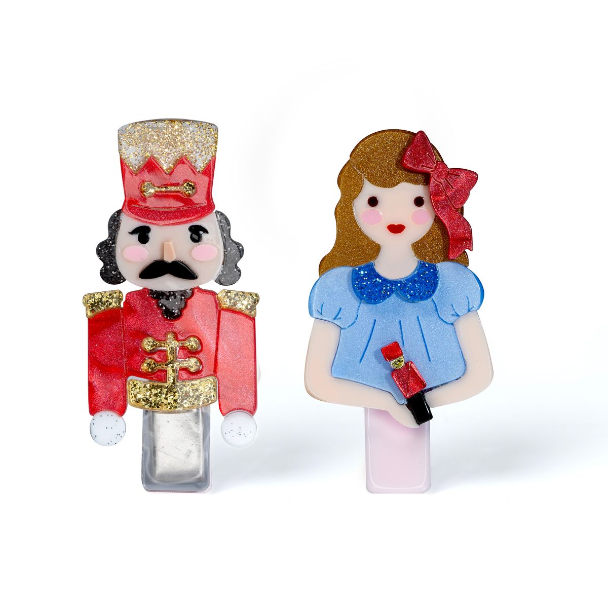 Lilies & Roses Nutcracker Hair Clips