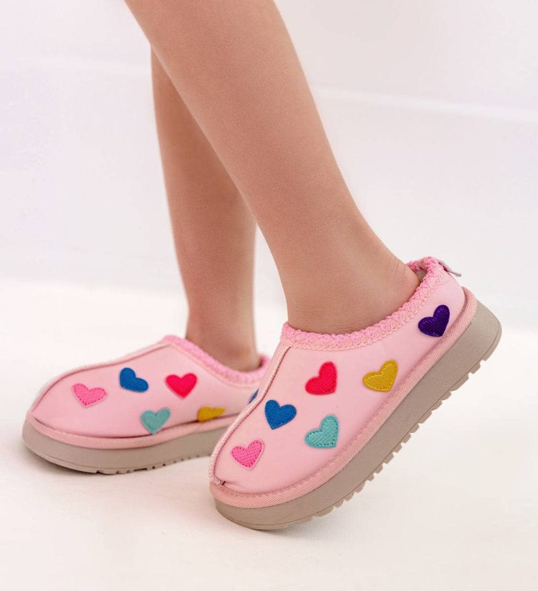 Lola and the Boys Candy Heart Sherpa Booties