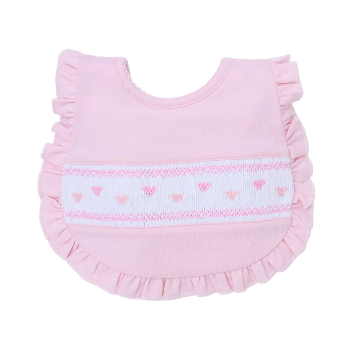 Valentine's Classics Smocked Ruffle Bib