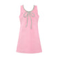 Lola and the Boys Pink Velvet Bow Princess Dress