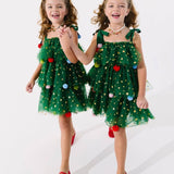 Lola and the Boys Christmas Starry Tulle Dress
