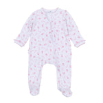 Magnolia Baby Sweet Peppermint Printed Zipper Footie