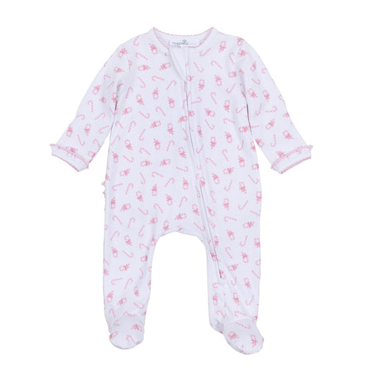 Magnolia Baby Sweet Peppermint Printed Zipper Footie