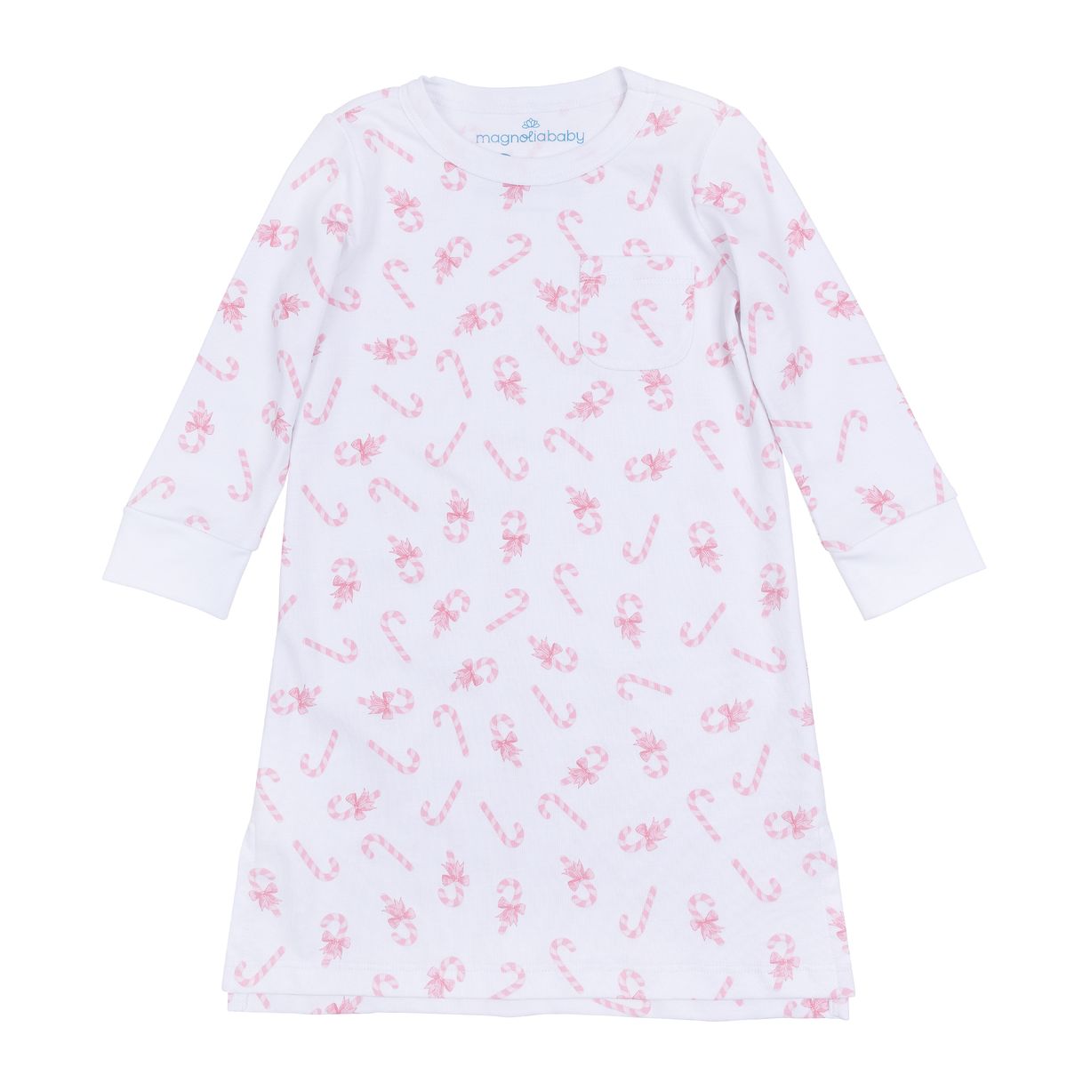 Sweet Peppermint Long Sleeve Sleeve Nightdress
