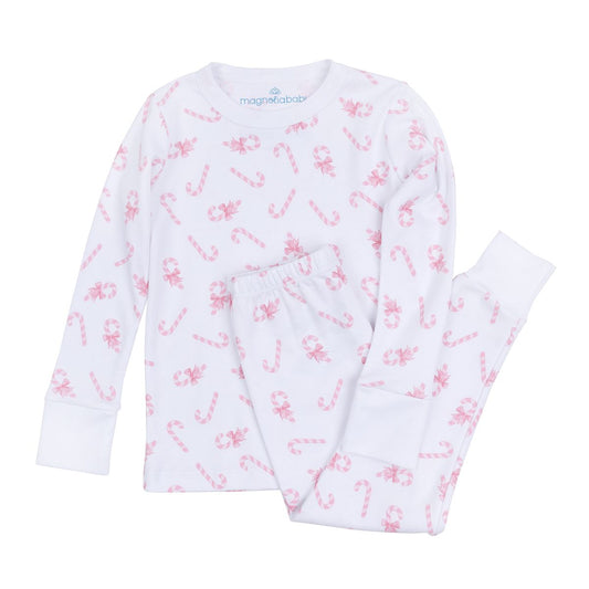 Sweet Peppermint Long Pajamas- Pink