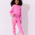 Lola and the Boys Pink Rainbow Sequin Set