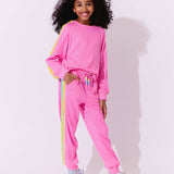 Lola and the Boys Pink Rainbow Sequin Set