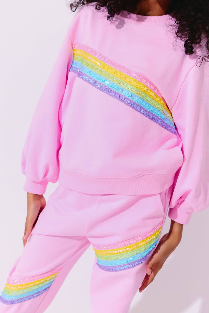 Lola and the Boys Pink Rainbow Stripe Set