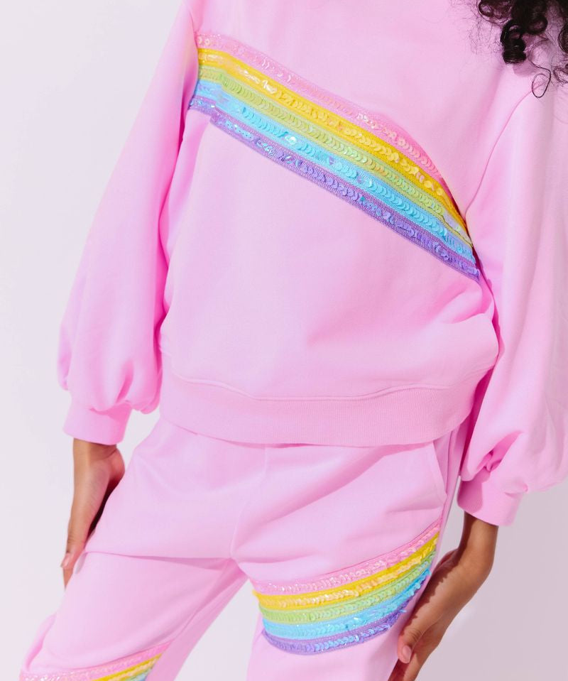 Lola and the Boys Pink Rainbow Stripe Set