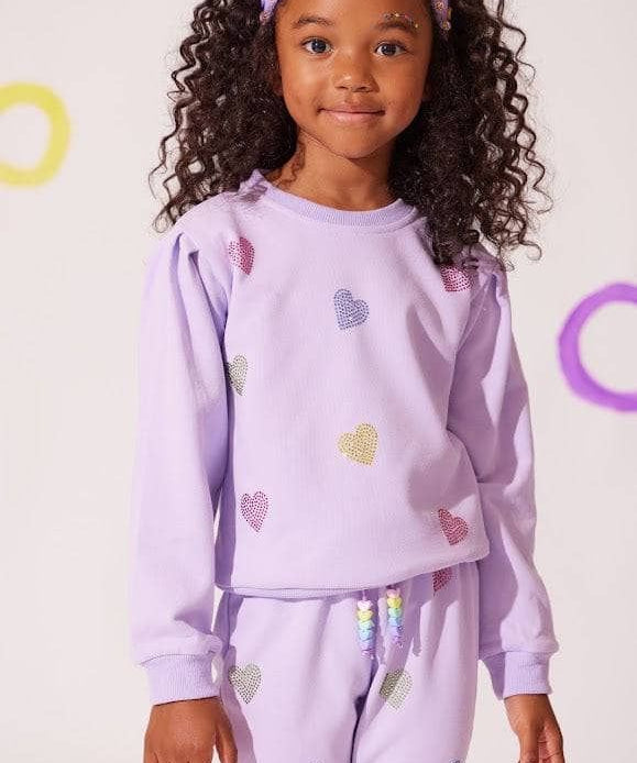 Lola and the Boys Lavender Crystal Hearts Set