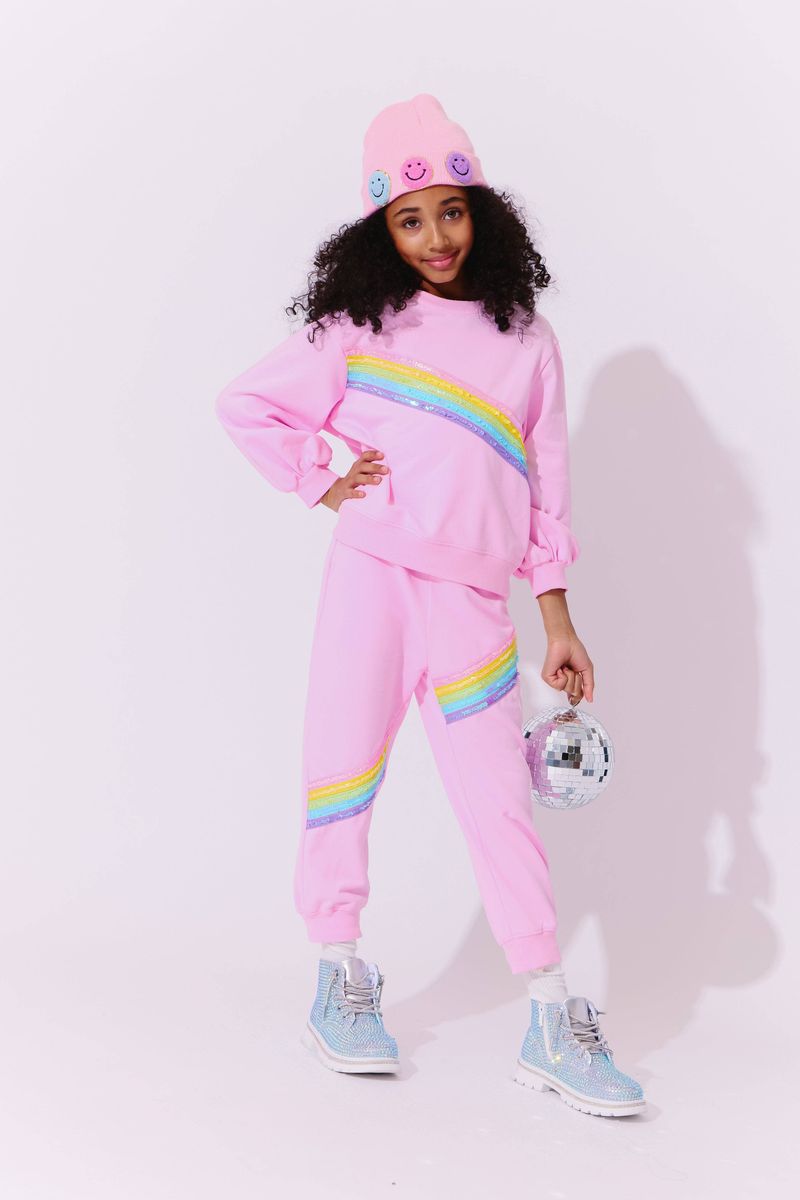 Lola and the Boys Pink Rainbow Stripe Set