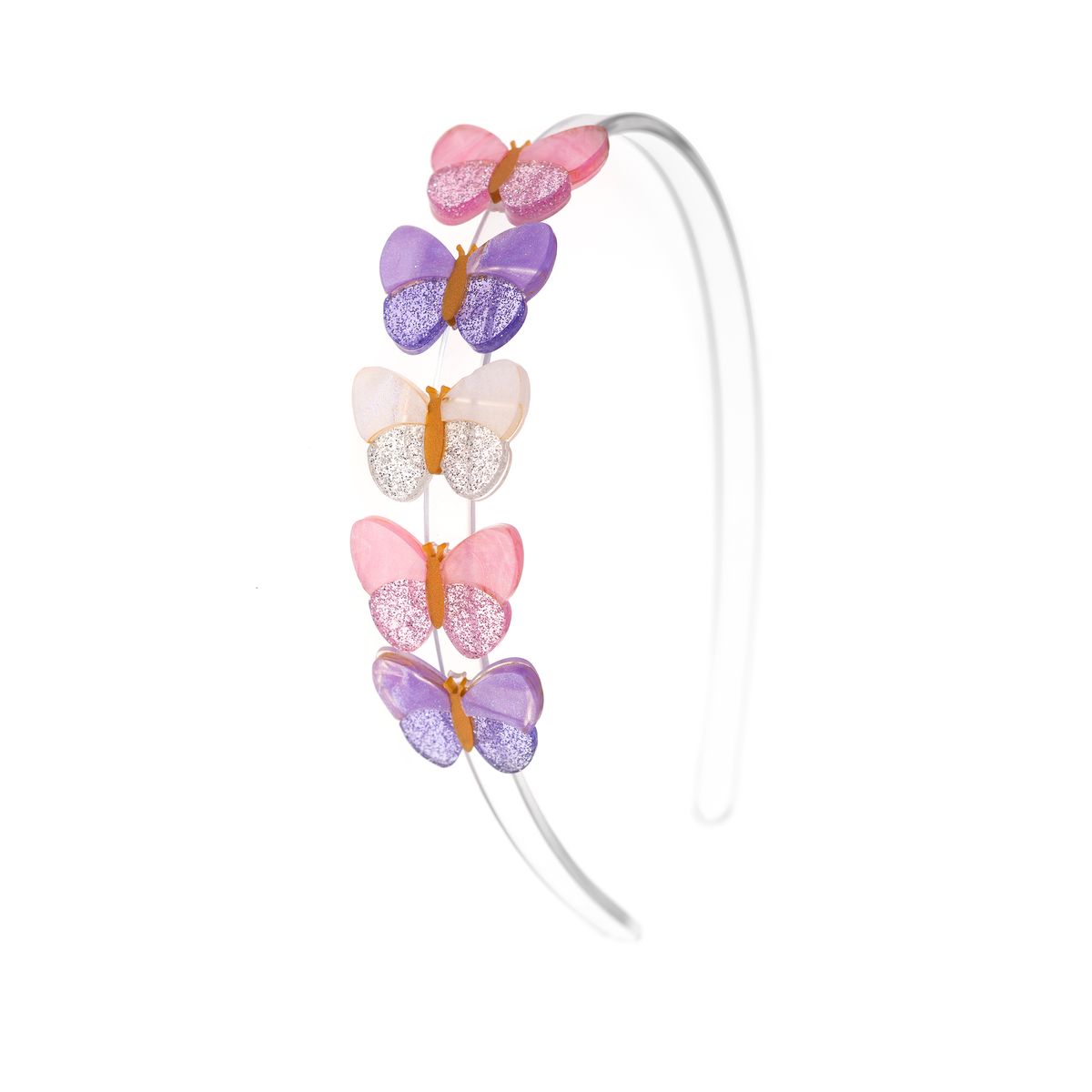 Lilies & Roses Lilac Shimmer Butterflies Headband