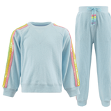 Lola and the Boys Blue Rainbow Sequin Set