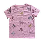 Tweenstyle by Stoopher Sequin Bows Short Sleeve Tee