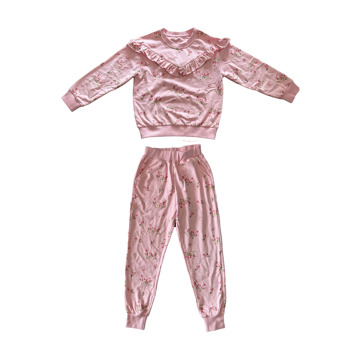 Tweenstyle by Stoopher Ditsy Ruffle Sweatpants Set