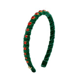 Poppyland Green Velvet Stones Headband