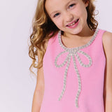 Lola and the Boys Pink Velvet Bow Princess Dress
