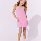 Lola and the Boys Pink Velvet Bow Princess Dress