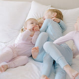 Dusty Blue Mini Stripe Pajama Set