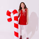 Lola and the Boys Red Velvet Bow Princess Dress