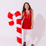 Lola and the Boys Red Velvet Bow Princess Dress
