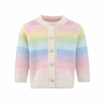 Lola and the Boys Pastel Rainbow Knit Cardigan