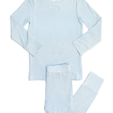 The Uptown Baby Dusty Blue Mini Stripe Pajama Set