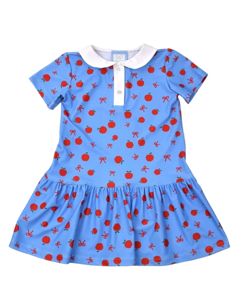 Funtasia Too Apple Short Sleeve Collar Dress