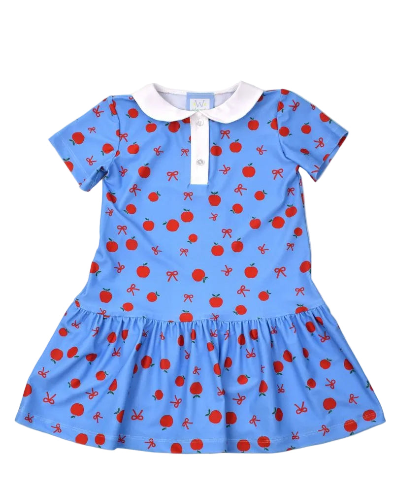 Funtasia Too Apple Short Sleeve Collar Dress