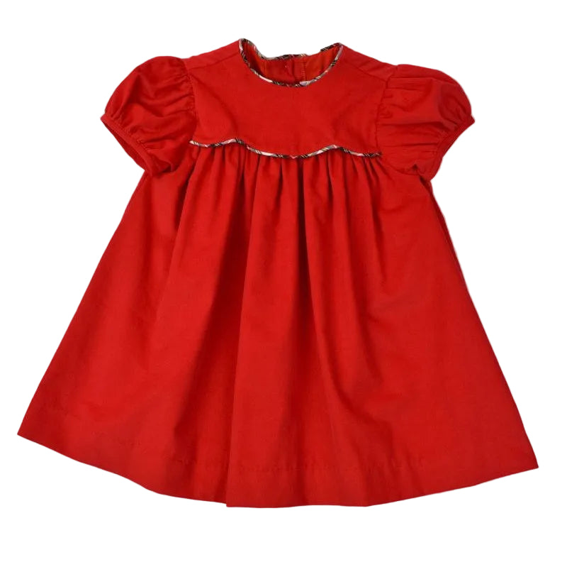 Funtasia Too Red Float Dress With Plaid Cording