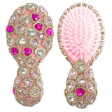 Bari Lynn Heart Jeweled Hair Brush