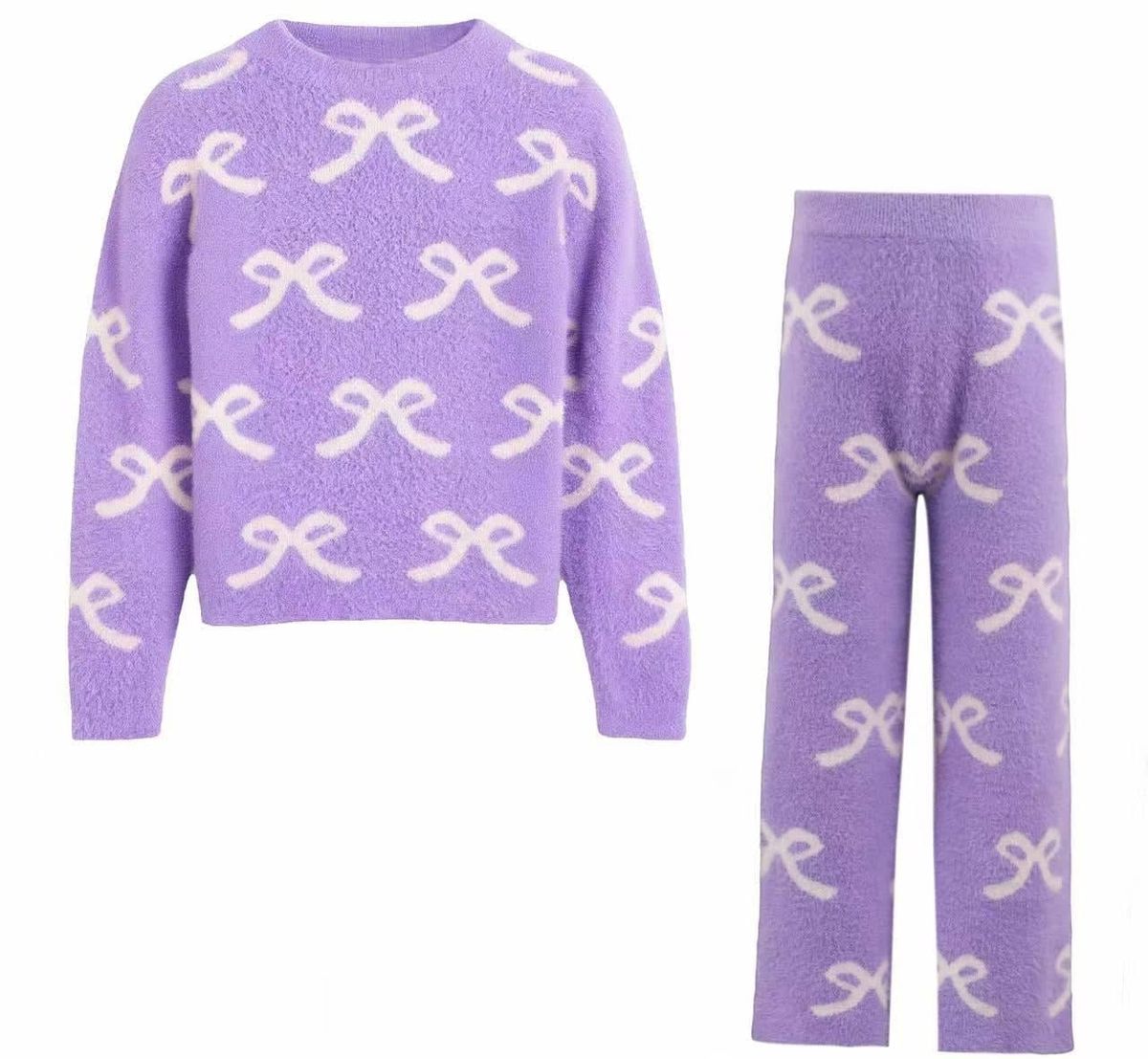 Lola and the Boys Lavender Pretty In Bows Fuzzy Set