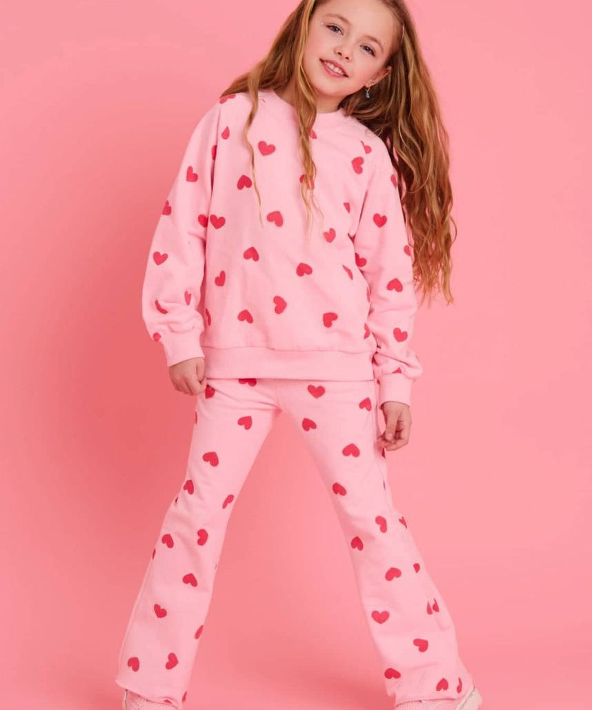 Lola and the Boys Pink Sparkle Sweetheart Lounge Set